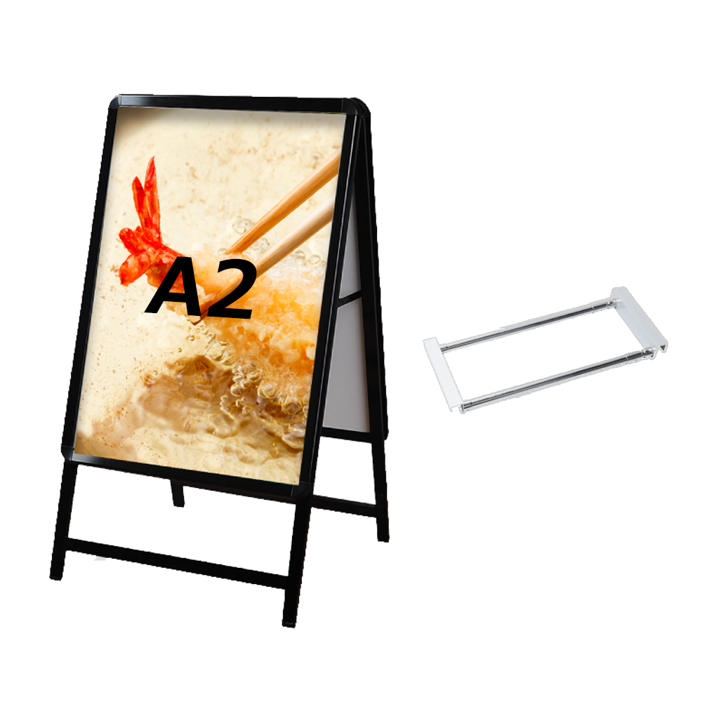 A型スタンド看板 風対策セット A2 両面 シルバー・ブラック・木目 2set-jc-a2-d