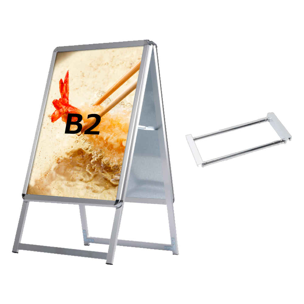 A型スタンド看板 風対策セット B2 両面 シルバー・ブラック・木目 2set-jc-b2-d