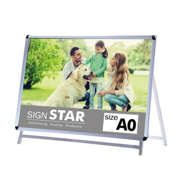 A型スタンド看板 標準タイプ A0 横 片面 シルバー a0-s