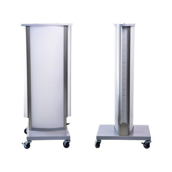 LED電飾スタンド看板 楕円形 LEDテープライト付き 印刷シート貼込タイプ 両面表示 シルバー/ブラック/ライトグレー/ホワイト ALD-380