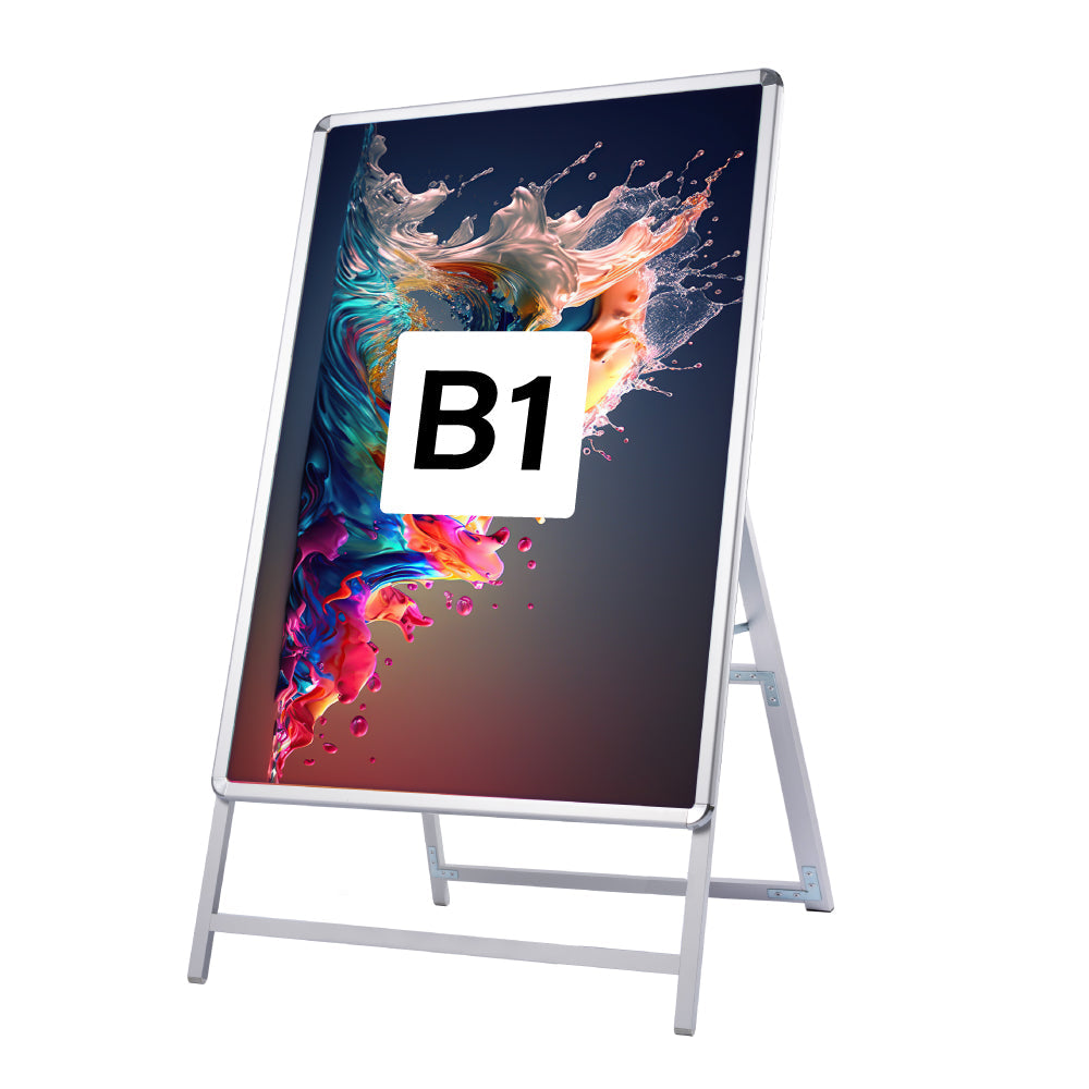 A型スタンド看板 標準タイプ B1 片面 シルバー・ブラック・木目 b1-s