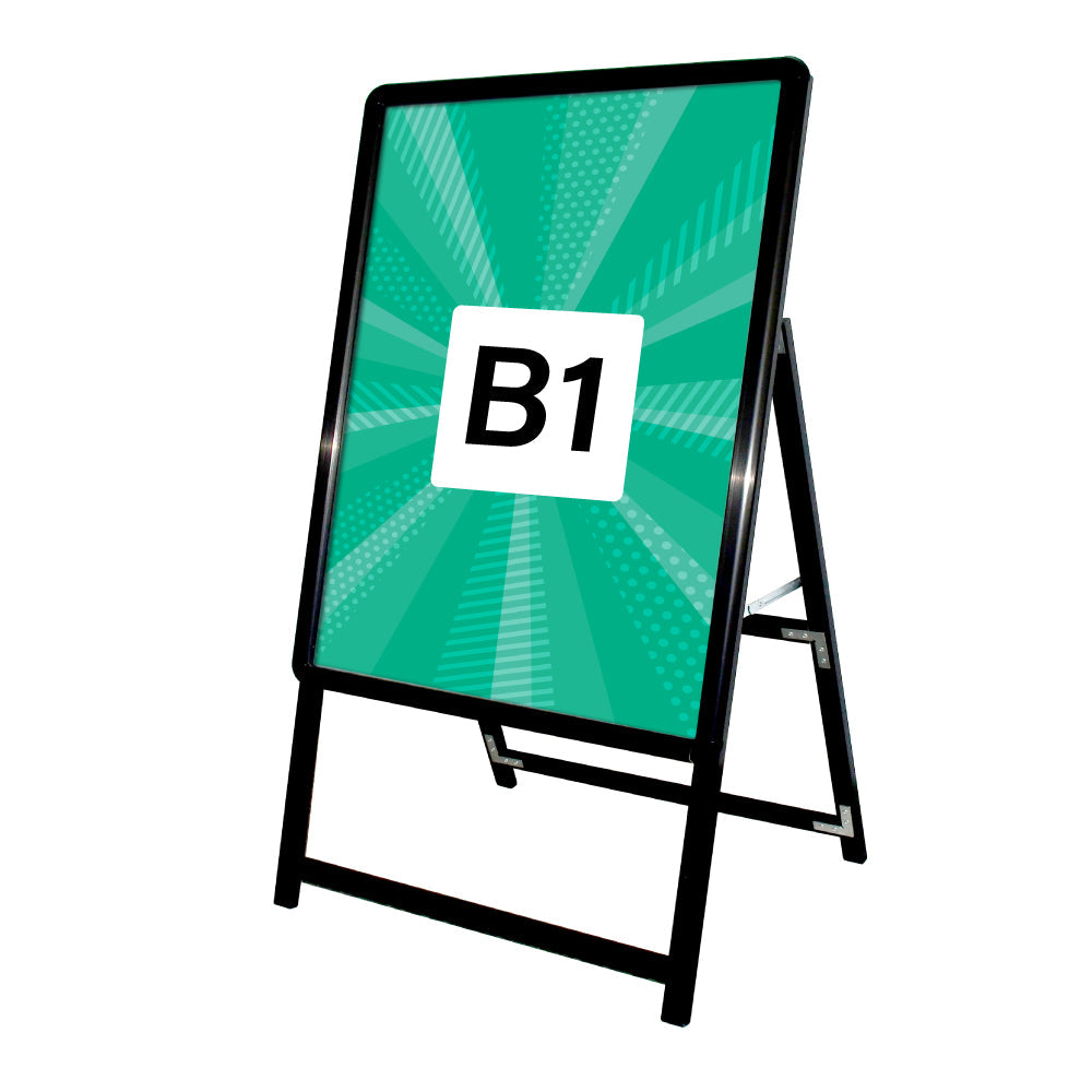 A型スタンド看板 標準タイプ B1 片面 シルバー・ブラック・木目 b1-s