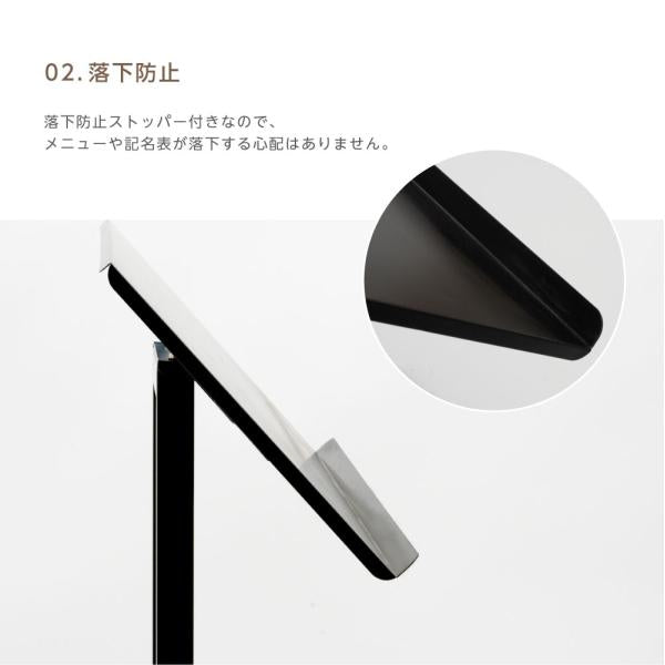 ワイドメニュースタンド看板 W1000×H1070mm ブラック 片面 tks-kmd-sc