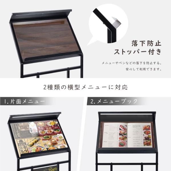 LED付きメニュースタンド W570×H1200mm メニュースタンド看板 片面 tks-ksd-led