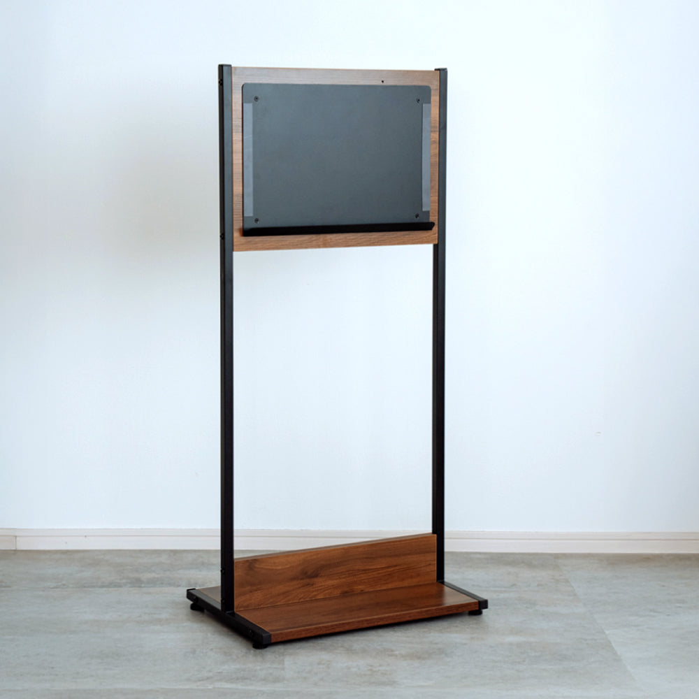 木製 メニュースタンド 案内板 A3サイズ 横置き磁石止め ウォルナット色 TMS-110