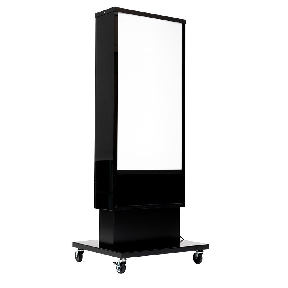 電飾スタンド看板 和風 印刷シート貼込タイプ 両面表示 高さ140cm 青海波/麻の葉/桧垣/黒 ts-wf-02-m