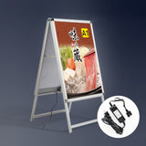 A型LEDライトパネル グリップ式 A1 両面 シルバー・ブラック alp-a1d-sv