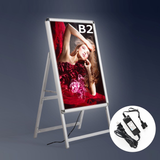 A型LEDライトパネル グリップ式 B2 片面 シルバー・ブラック alp-b2s-sv