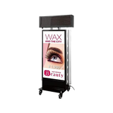 電飾スタンド看板 電光掲示板 LED点滅モジュール付き 印刷シート貼込タイプ 両面表示 シルバー/ブラック TLK-650