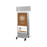 電飾スタンド看板 電光掲示板 LED点滅モジュール付き 印刷シート貼込タイプ 両面表示 シルバー/ブラック TLK-770