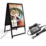 A型LEDライトパネル グリップ式 B2 両面 シルバー・ブラック alp-b2d-sv