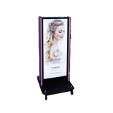 LED電飾スタンド看板 標準形 RGBライト付き 印刷シート貼込タイプ 両面表示 シルバー/ブラック FBR-1115M