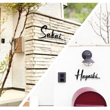 表札 戸建て おしゃれ 新築祝い 屋外 ステンレス 切文字 gs-nmpl-1046