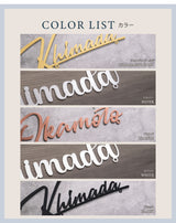 表札 戸建て おしゃれ 新築祝い 屋外 ステンレス 切文字 gs-nmpl-1046