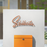 表札 戸建て おしゃれ 新築祝い 屋外 ステンレス 切文字 gs-nmpl-1046