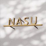 表札 戸建 北欧 シール マンション 黄銅製 t8mm 特注 切り文字 アルミ表札「アンダーライン付き」 gs-nmpl-1087