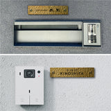 表札 おしゃれ 戸建て 玄関 W160mm×H35mm×5mm アルミ エッチング 極厚 戸建て オシャレ 和風 モダン gs-nmpl-1101