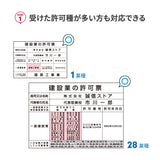 建設業の許可票 業者票 看板 紺色 金/銀文字 事務所用 gs-pl-navy-rb