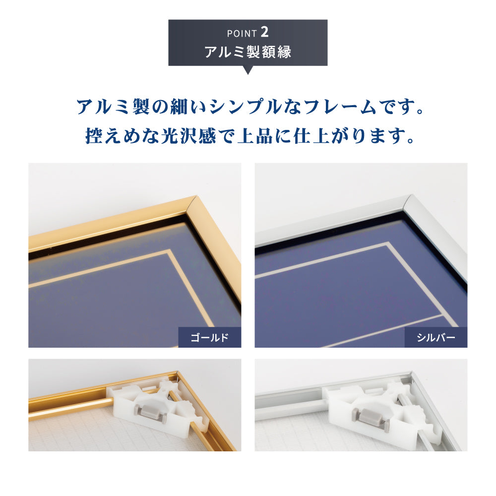 登録電気工事業者届出済票 看板 約W52cm×H37cm / 紺色看板+ 金文字/銀文字 看板 許可票 看板 業者票 建設工事現場 標識 事務所 店舗 不動産 法定看板 法令許可票　gs-pl-navy-todoke　