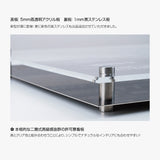 建設業の許可票 看板【黒ステンレス×アクリル板】W450mm×H350mm 選べる書体 二層式許可票 gs-pl-rb-t-black