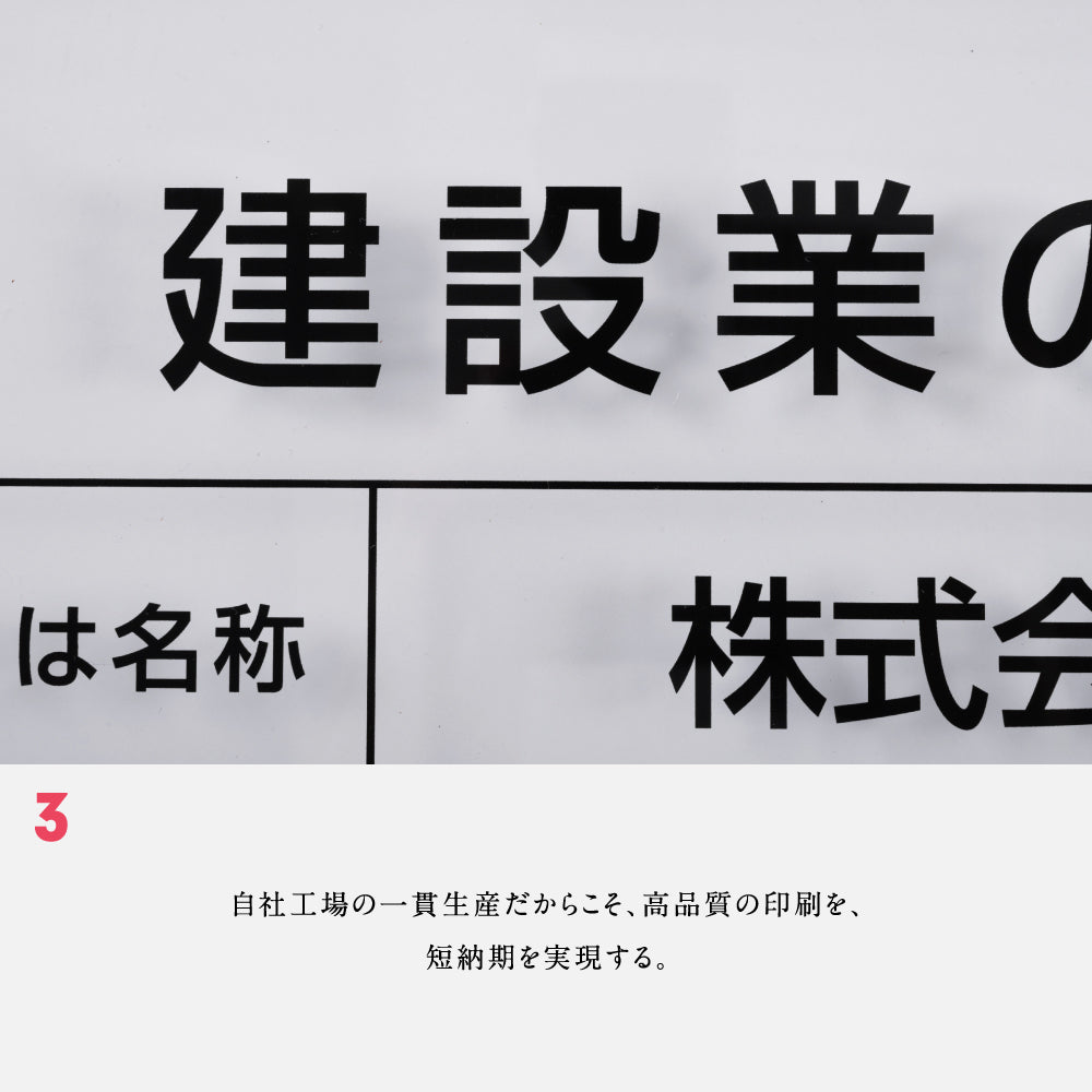 建設業の許可票 看板 W450mm×H350mm×t5mm 許可票 文字入れ無料 【内容印刷込み】gspl-5rb