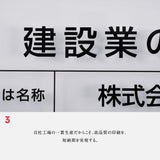 建設業の許可票 看板 W450mm×H350mm×t5mm 許可票 文字入れ無料 【内容印刷込み】gspl-5rb