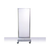 LED電飾スタンド看板 楕円形 バッテリー充電式 印刷シート貼込タイプ 両面表示 シルバー LED-J1350