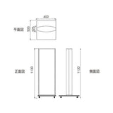 LED電飾スタンド看板 楕円形 印刷シート貼込タイプ 両面表示 シルバー LED-VALUE-380