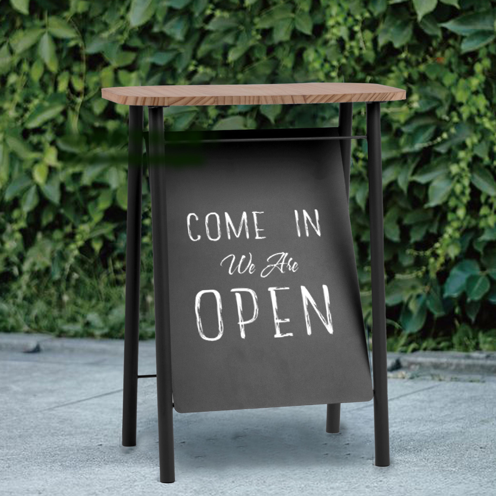 スチール スタンド看板 W400×H510×D240 鉄製 片面印刷 オーダーメイド看板 おしゃれ デザイン 看板作成 オリジナル看板 店舗看板 自立看板 立て看板 A型看板 ショップ 看板 屋外 A型 美容室 看板 日本製 lkb-15