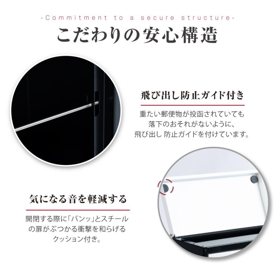 日本製 メールボックス ポスト 定形外郵便 対応 B4 A4 角3 角2 ダイヤルロック 郵便ポスト 郵便受け ポスト 防犯 玄関 家庭 ドア 新築祝い 新居祝い mbox-c