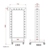 電飾スタンド看板 LED点滅球付き 印刷シート貼込タイプ 両面表示 高さ158cm シルバー/ブラック TL-S550