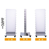 電飾スタンド看板 LED点滅球付き 印刷シート貼込タイプ 両面表示 高さ113cm シルバー/ブラック TL-U600