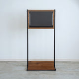 木製 メニュースタンド 案内板 A3サイズ 横置き磁石止め ウォルナット色 TMS-110