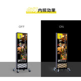 電飾スタンド看板 和風 印刷シート貼込タイプ 両面表示 高さ138cm 青海波/麻の葉/桧垣/黒 ts-wf-01-l