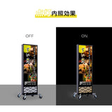 電飾スタンド看板 和風 印刷シート貼込タイプ 両面表示 高さ98cm 青海波/麻の葉/桧垣/黒 ts-wf-01-s