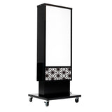 電飾スタンド看板 和風 印刷シート貼込タイプ 両面表示 高さ140cm 青海波/麻の葉/桧垣/黒 ts-wf-02-m