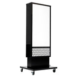 電飾スタンド看板 和風 印刷シート貼込タイプ 両面表示 高さ140cm 青海波/麻の葉/桧垣/黒 ts-wf-02-m