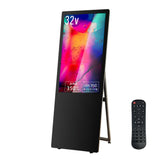 屋内仕様 2色選べる 32型A型スタンド超薄型 デジタルサイネージ W445mm×H1340mm tv-32 tv-32-bk