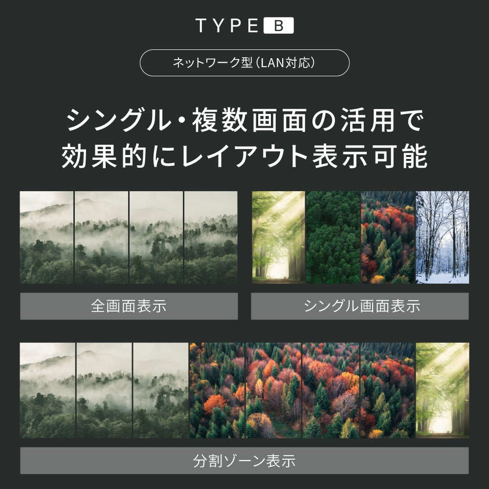 屋内仕様 2色選べる 32型A型スタンド超薄型 デジタルサイネージ W445mm×H1340mm tv-32 tv-32-bk